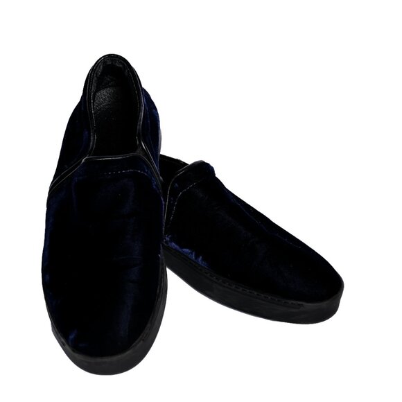 RAG & BONE Dark Blue & Black Velvet Trainers/Sneakers Slip On Size  EU39/ US 9 - Picture 5 of 5